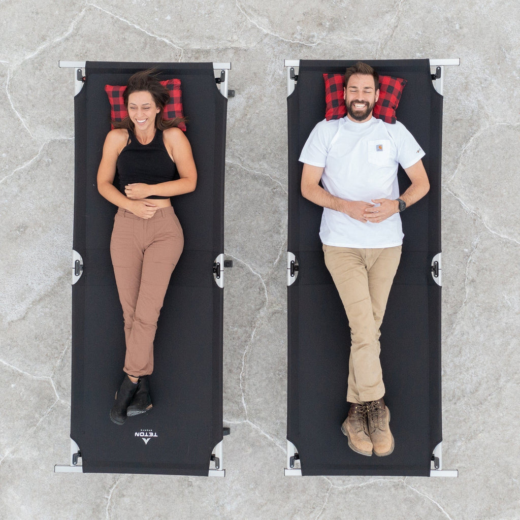 Camp Cots with Pivot Arm