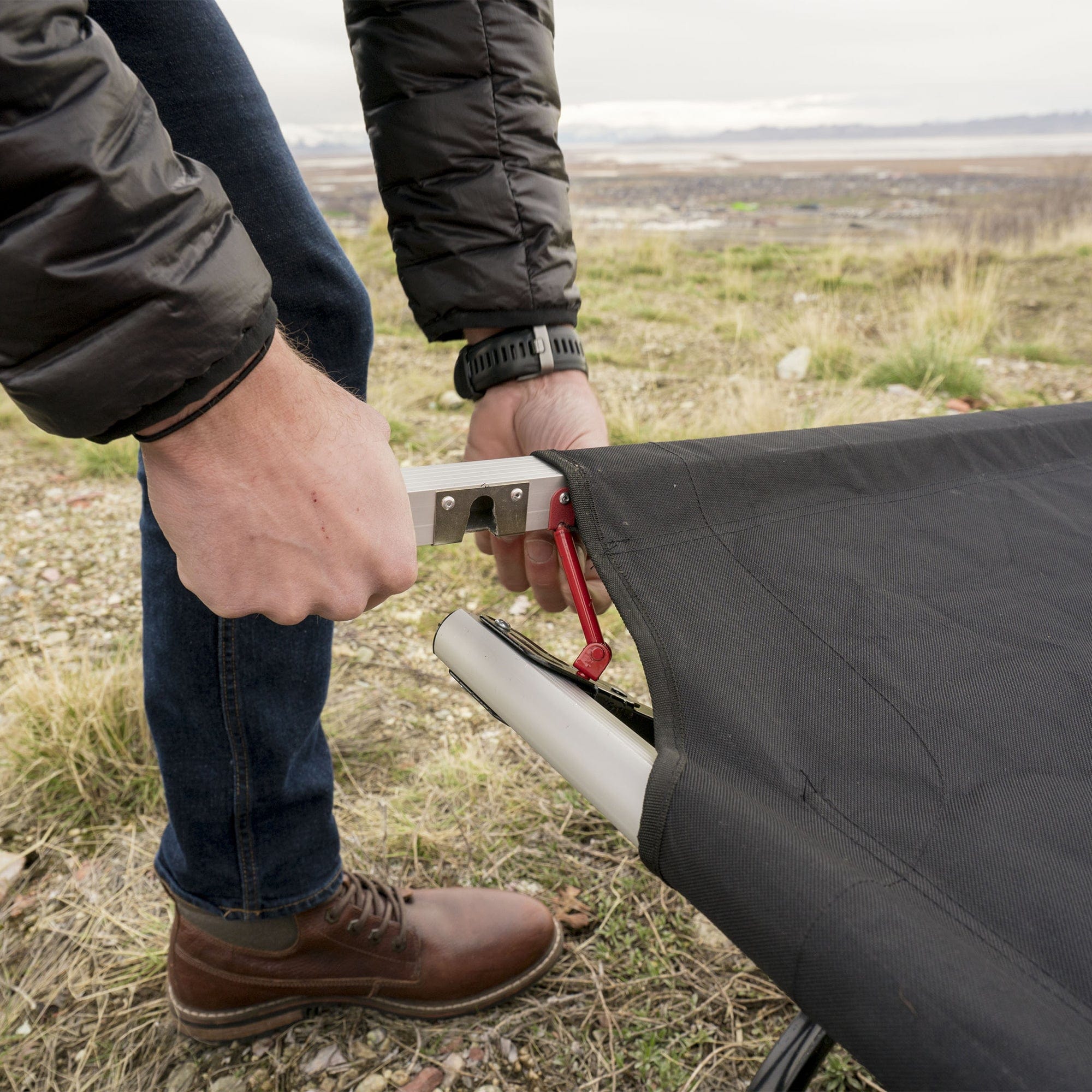 Camp Cots with Pivot Arm