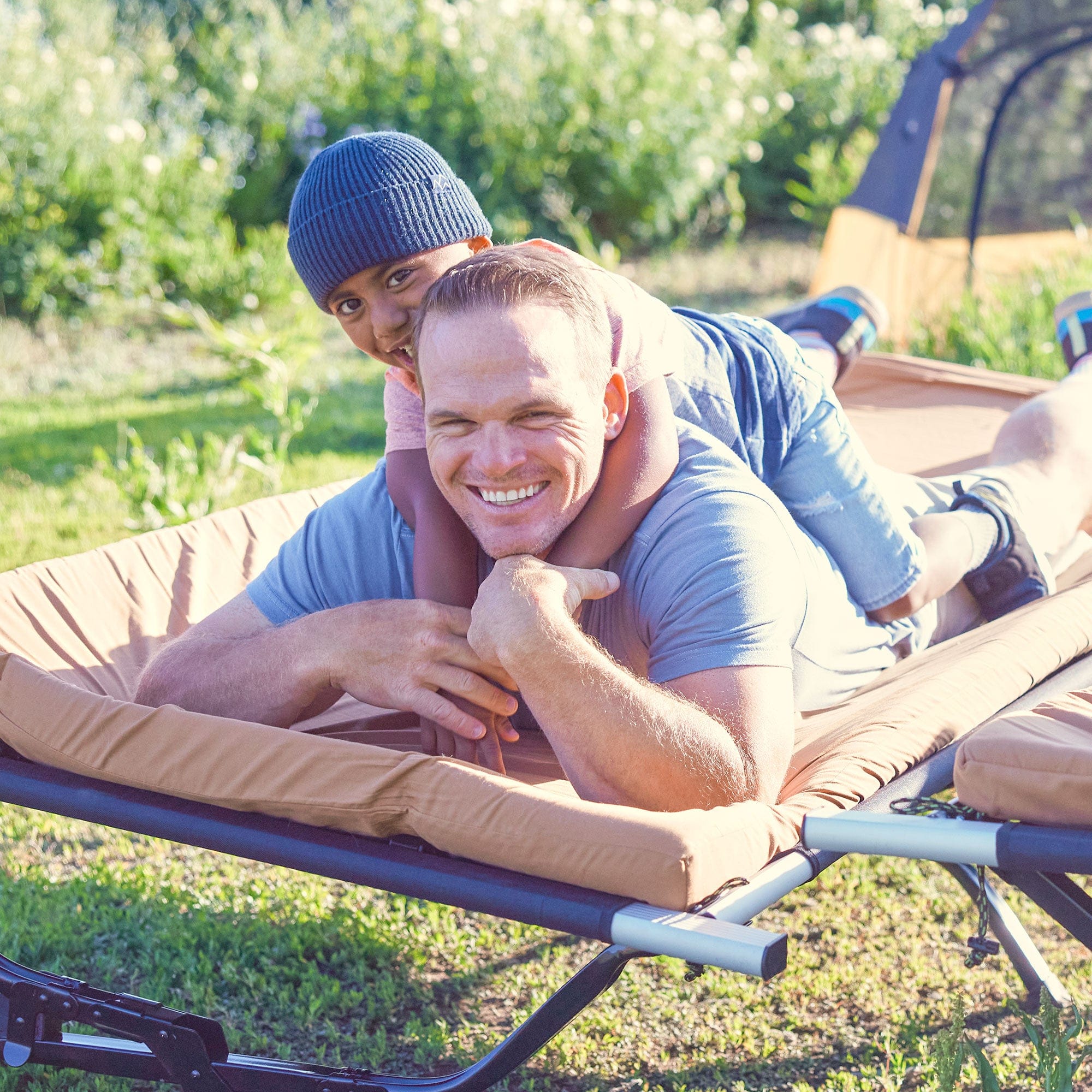Camp Cots with Pivot Arm