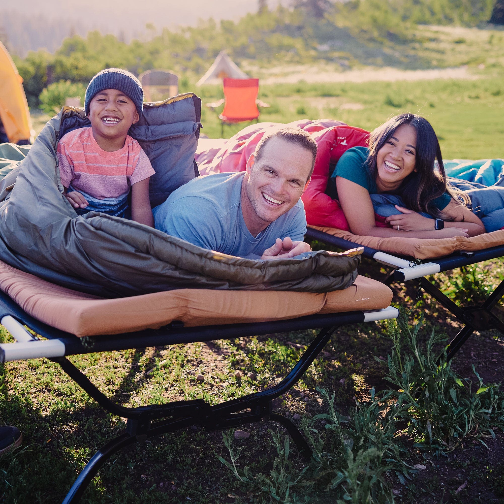 Camp Cots with Pivot Arm