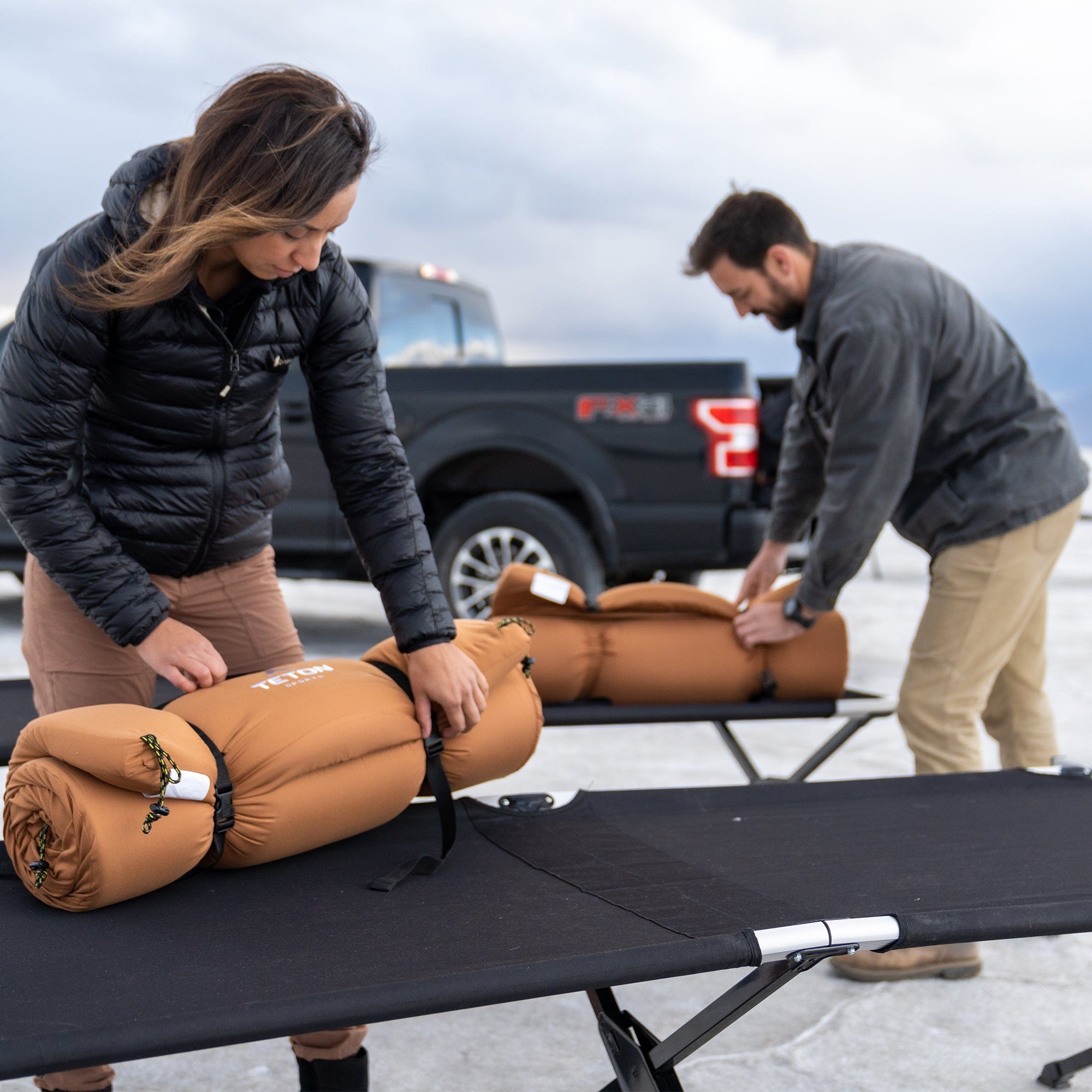 Camp Cots with Pivot Arm